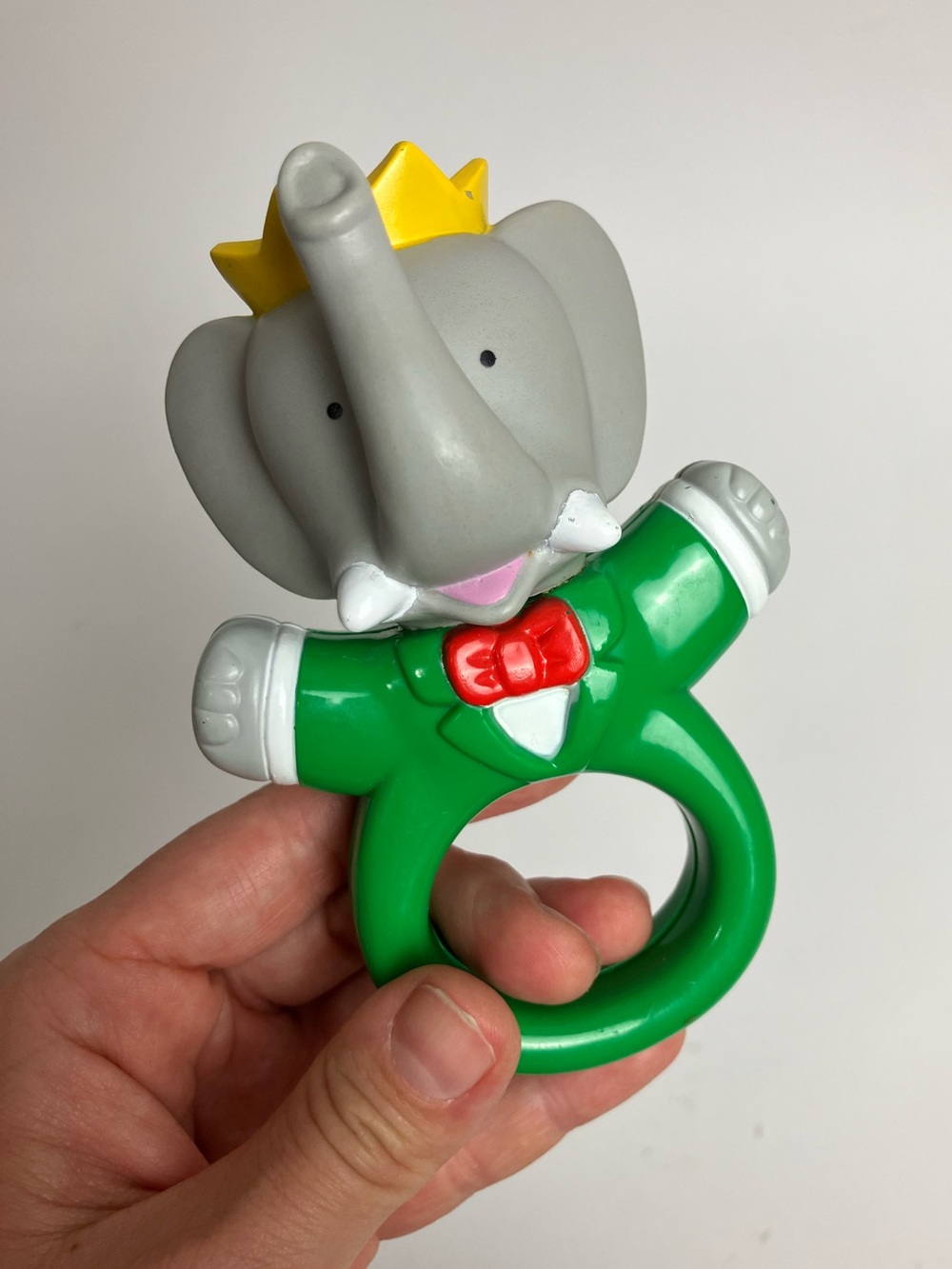 Vintage Babar Rattle 1991 Pampers Baby Toy 90s Nostalgia